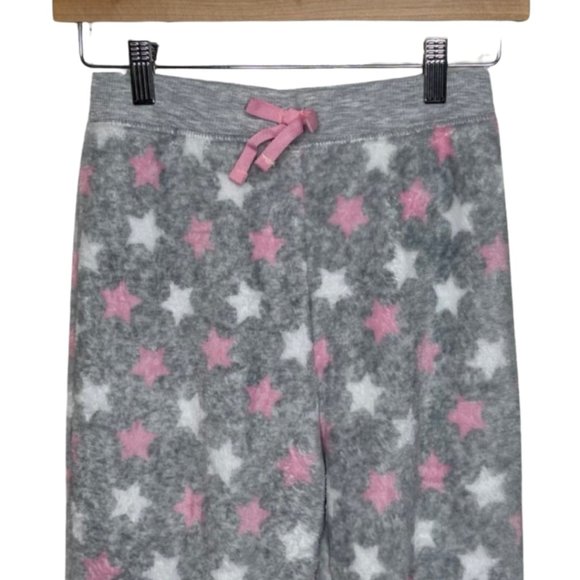 BCBG GIRLS | Gray Fuzzy Star Pink & White Print Lounge Pants | Size L - Picture 2 of 10